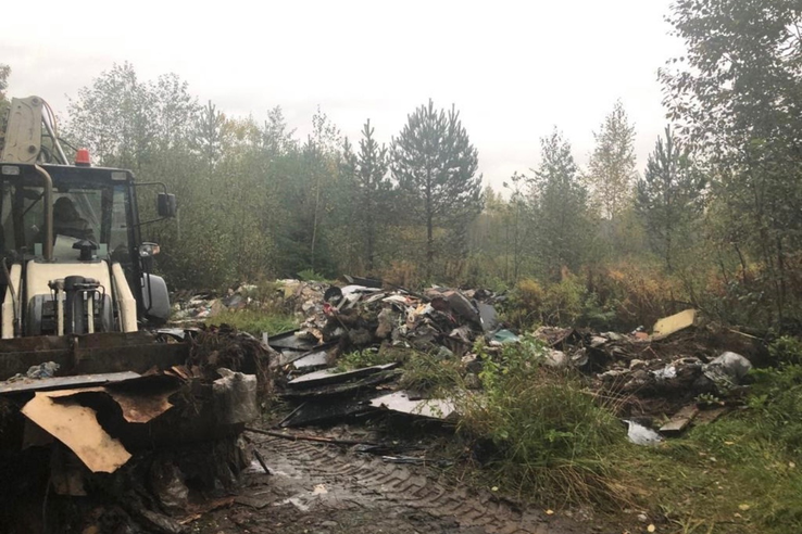 Крупную свалку мусора ликвидировали в границах Сертолово-2